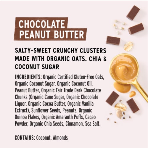 Purely Elizabeth Grain Free Chocolate Peanut Butter Ancient Grain Granola Perspective: bottom