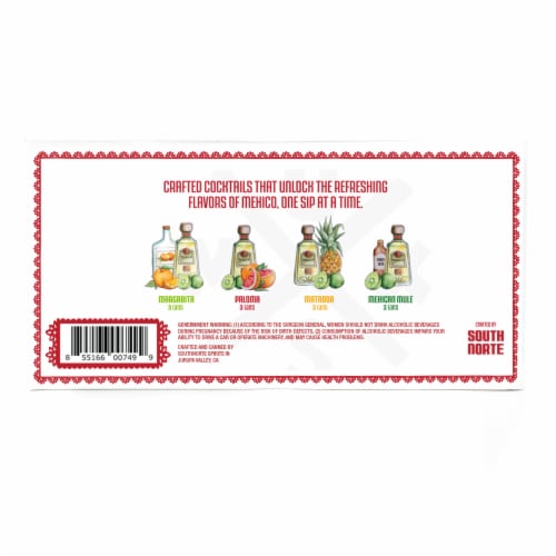 South Norte Premium Tequila Cocktails Feista Variety Pack Perspective: bottom