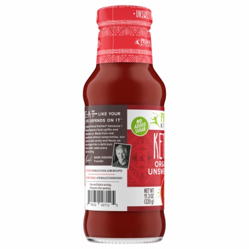 Primal Kitchen Organic and Unsweetened Ketchup Perspective: bottom