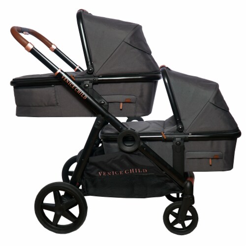 Venice Child Maverick Stroller Stand Alone Bassinet with Sunshade, Eclipse Black Perspective: bottom