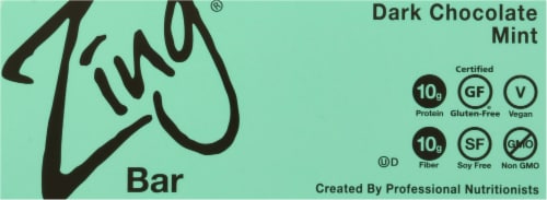 Zing® Dark Chocolate Mint Nutrition Bars Perspective: bottom