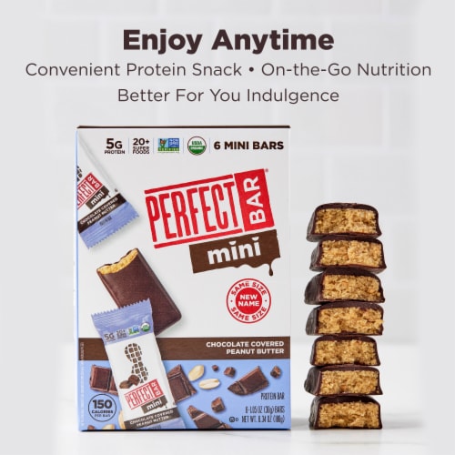 Perfect Bar Mini Chocolate Covered Peanut Butter Protein Bar Perspective: bottom