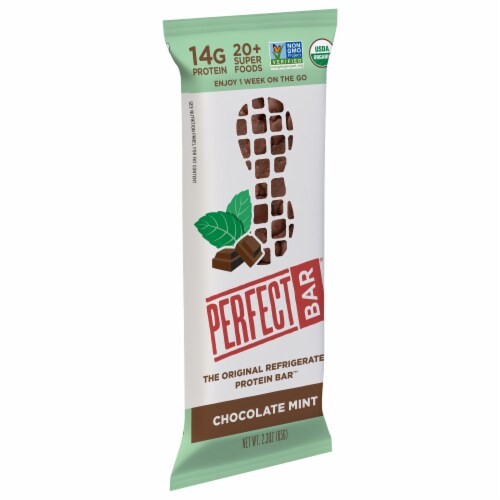 Perfect Bar Refrigerated Chocolate Mint Protein Bar Perspective: bottom