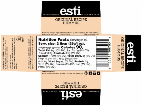esti® Original Recipe Hummus Perspective: bottom