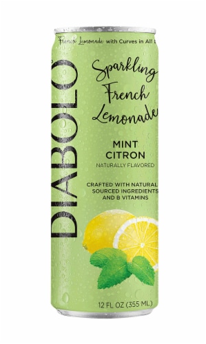 Diabolo Mint Citron Spakling French Lemonade Soda Bottles Perspective: bottom