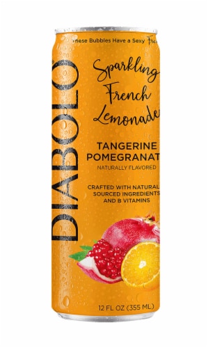 Diabolo Tangerine Pomegranate Sparkling French Lemonade Soda Bottles Perspective: bottom