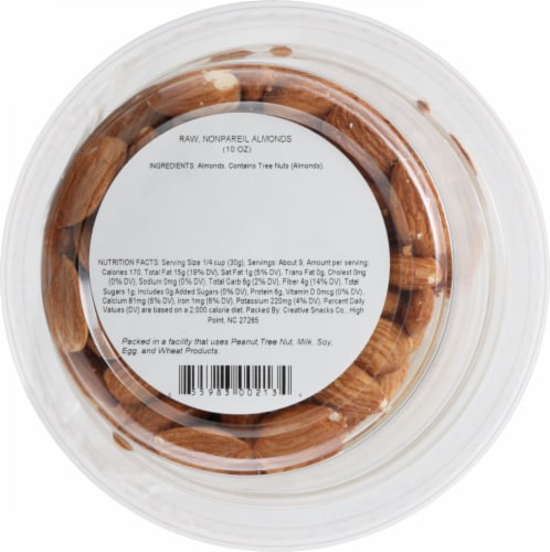 Creative Snacks Co. Raw Nonpareil Almonds Perspective: bottom