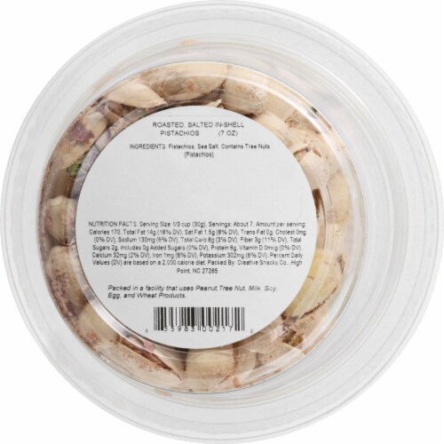 Creative Snack Co. Lightly Salted Roasted In-Shell Pistachios Perspective: bottom