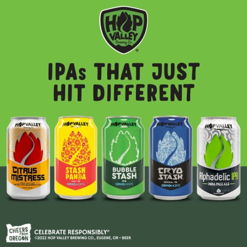 Hop Valley Bubble Stash Craft Beer Hazy IPA Perspective: bottom