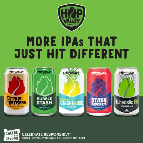 Hop Valley Cryo Stash Craft Beer Variety Pack Hazy IPA Beer Perspective: bottom