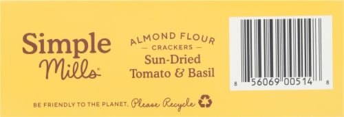 Simple Mills® Sun-Dried Tomato & Basil Almond Flour Crackers Perspective: bottom