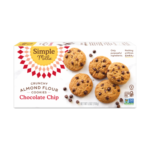 Simple Mills® Crunchy Chocolate Chip Almond Flour Cookies Perspective: bottom