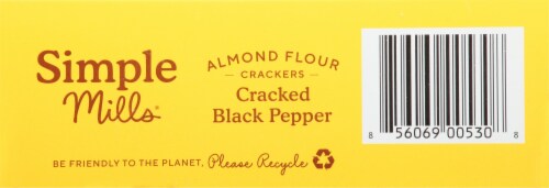 Simple Mills® Cracked Black Pepper Almond Flour Crackers Perspective: bottom