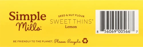 Simple Mills® Sweet Thins® Lemon Seed & Nut Flour Cookies Perspective: bottom