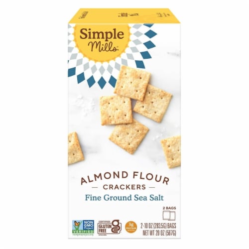 Simple Mills Almond Flour Sea Salt Crackers, 10 Ounce (2 Count) Perspective: bottom