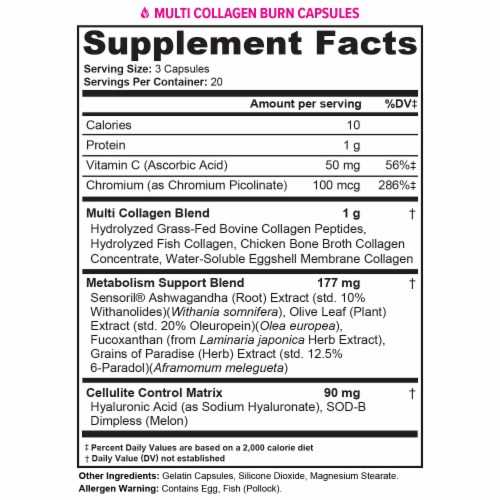 Vitauthority Multi Collagen Burn Capsules Perspective: bottom