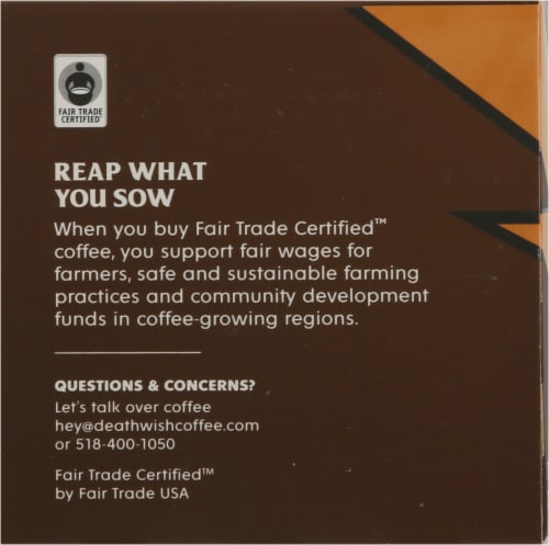 Death Wish Coffee Co.® Medium Roast Organic Coffee Pods Perspective: bottom