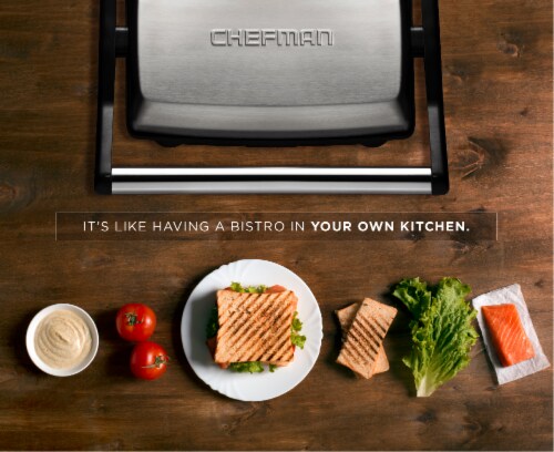 Chefman® Grill and Panini Press - Black/Silver, 1 ct - Harris Teeter