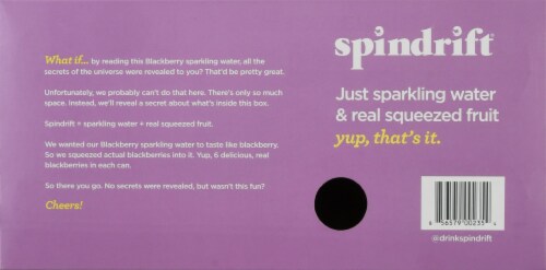 Spindrift® Blackberry Flavored Sparkling Water Cans Perspective: bottom