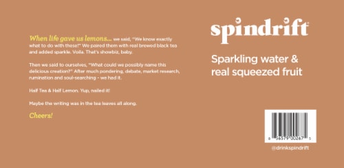 Spindrift® Half Tea Half Lemon Flavored Sparkling Water Cans Perspective: bottom