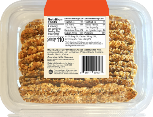 Joyfull Bakery® Everything Parmesan Crisps Perspective: bottom