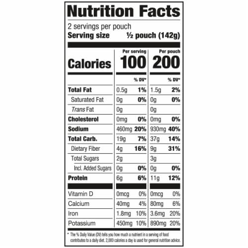 The Good Bean Mexicali Seasoned Beans Heat and Eat 10 oz pouch Perspective: bottom