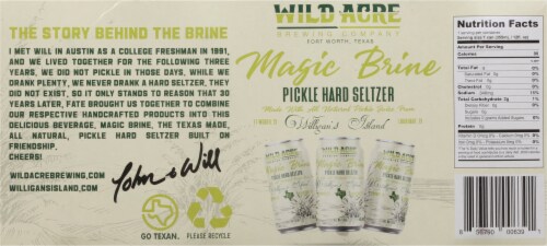 Wild Acre Brewing Co. Magic Brine Pickle Hard Seltzer Perspective: bottom