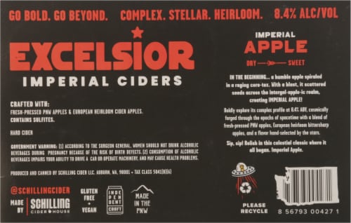 Schilling Cider House Excelsior Imperial Apple Hard Cider Perspective: bottom