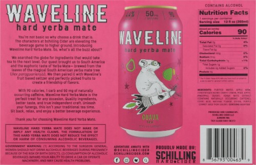 Waveline Hard Yerba Mate Guava Craft Beer Perspective: bottom