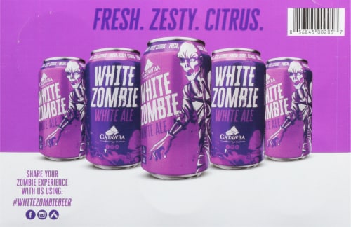 Catawba White Zombie White Ale Cans Perspective: bottom