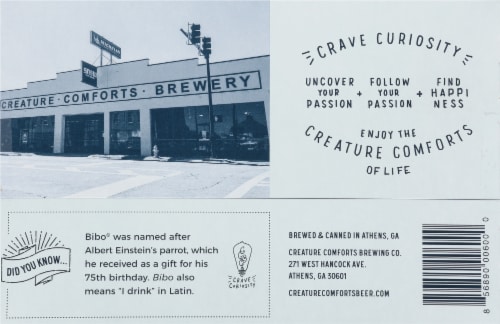 Creature Comforts® Brewing Co. Pilsner Beer Perspective: bottom