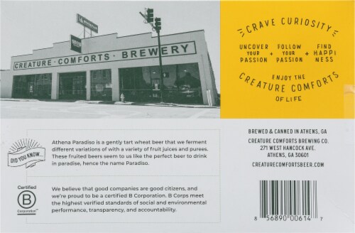 Creature Comforts Brewing Co® Athena Paradiso Pineapple & Lemon Gose Perspective: bottom