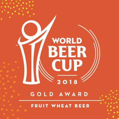 Golden Road Brewing Mango Cart Wheat Ale Craft Beer Perspective: bottom