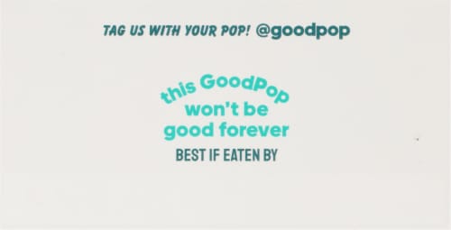 Goodpop® Organic Cookies & Cream Pops Perspective: bottom