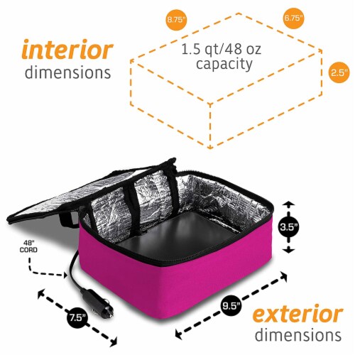 HotLogic Mini Portable Thermal Food Warmer for Home, Office, and Travel,  Pink, 1 Piece - Pay Less Super Markets