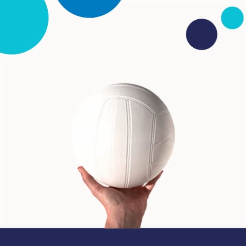 Botabee Classic White (7.8 ) Pool Volleyball | Standard Size Water Volleyball Perspective: bottom