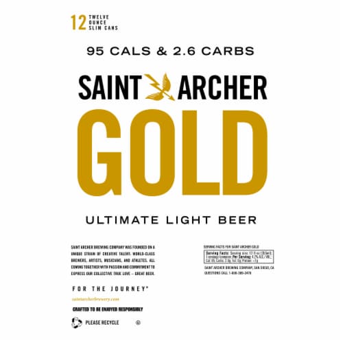 Saint Archer Gold Light Craft Lager Beer Perspective: bottom