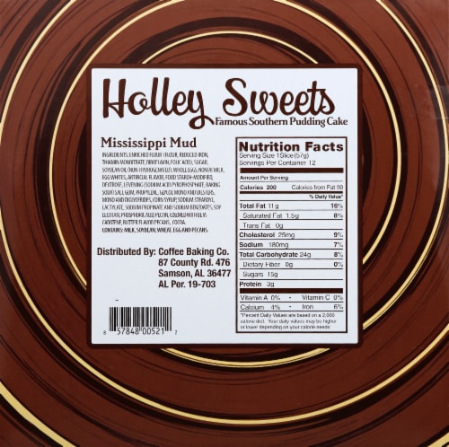 Holley Sweets Mississippi Mud Frozen Pudding Cake Perspective: bottom