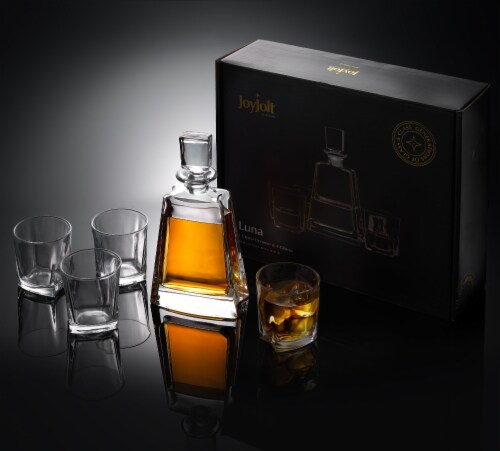 Luna Whiskey Decanter Set with 4 Glasses, Set of 5 Perspective: bottom