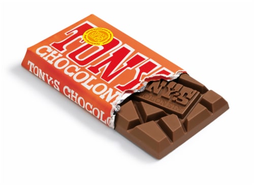 Tony's Chocolonely® Caramel Sea Salt Milk Chocolate Bar Perspective: bottom
