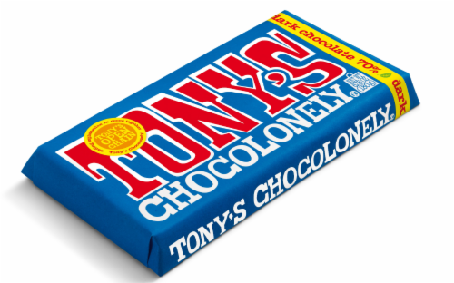 Tony's Chocolonely® 70% Dark Chocolate Bar Perspective: bottom