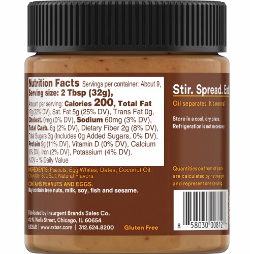 RX Nut Butter Chocolate Peanut Butter Perspective: bottom