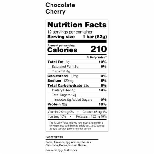 RXBAR® Chocolate Cherry Protein Bar Perspective: bottom