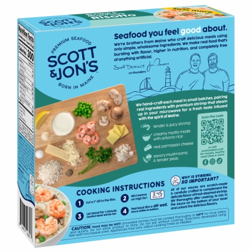 Scott & Jon's Gluten Free Shrimp Risotto Frozen Meal Perspective: bottom