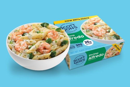 Scott & Jon's Shrimp Alfredo with Penne Frozen Meal Perspective: bottom