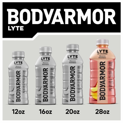 BODYARMOR® Lyte Peach Mango Sports Drink Bottle Perspective: bottom