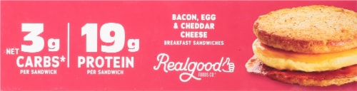 The Real Good Food Company® Bacon Egg & Cheese Breakfast Sandwiches Perspective: bottom