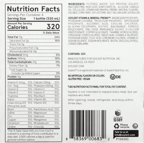 Soylent® Vanilla Protein Drink Perspective: bottom