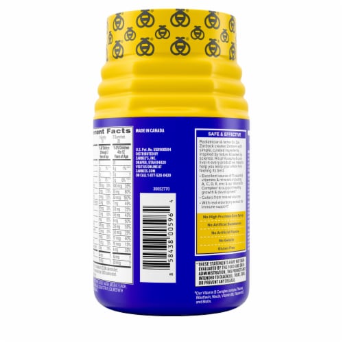 Zarbee's Children’s Multivitamin + Immune Gummies, Berry Perspective: bottom