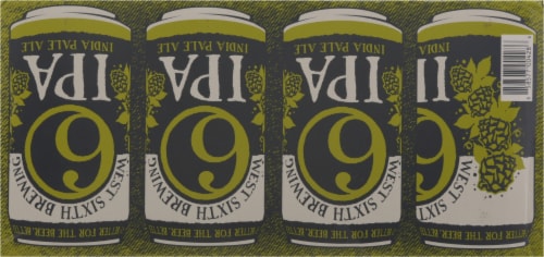 West Sixth Brewing IPA Craft Beer Cans Perspective: bottom